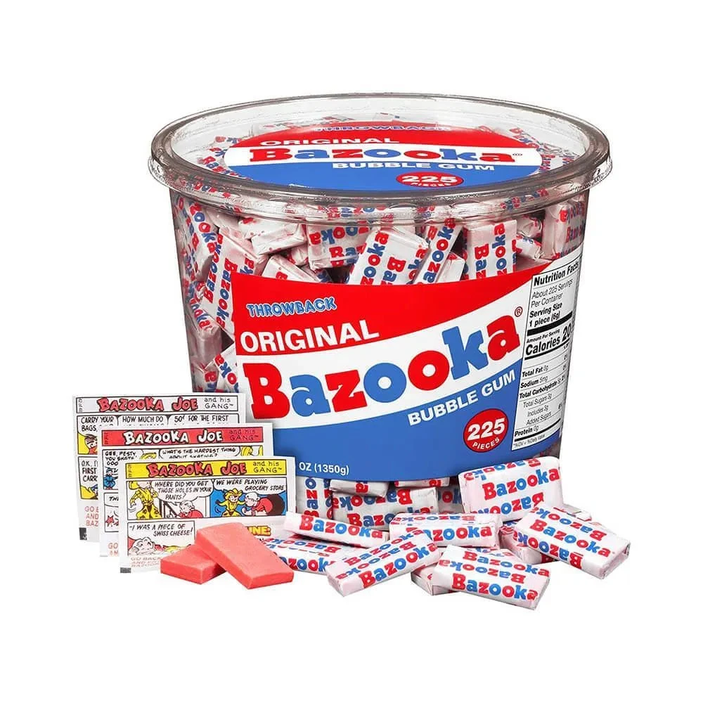 Bazooka Bubble Gum - Original: 225-Piece Tub - Image 2