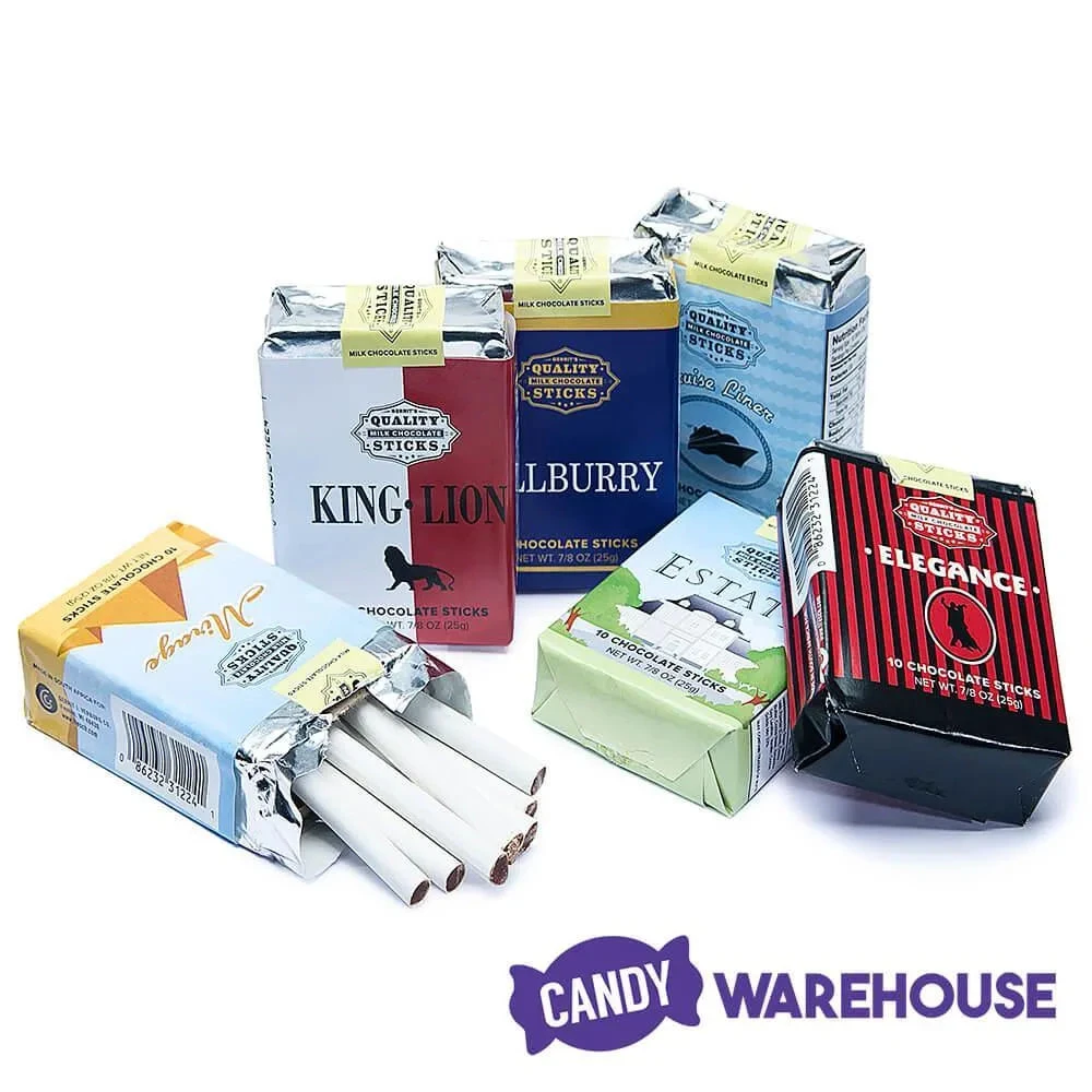 Chocolate Candy Cigarettes Packs: 24-Piece Display - Image 2