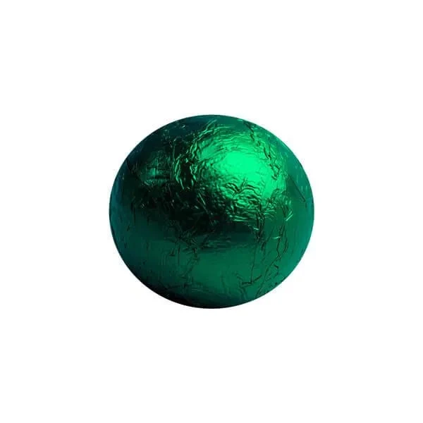 Foiled Milk Chocolate Balls - Green: 2LB Bag - Image 3