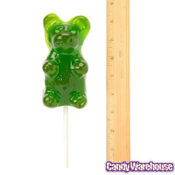 Giant Gummy Bear On A Stick - Sour Apple - Image 3