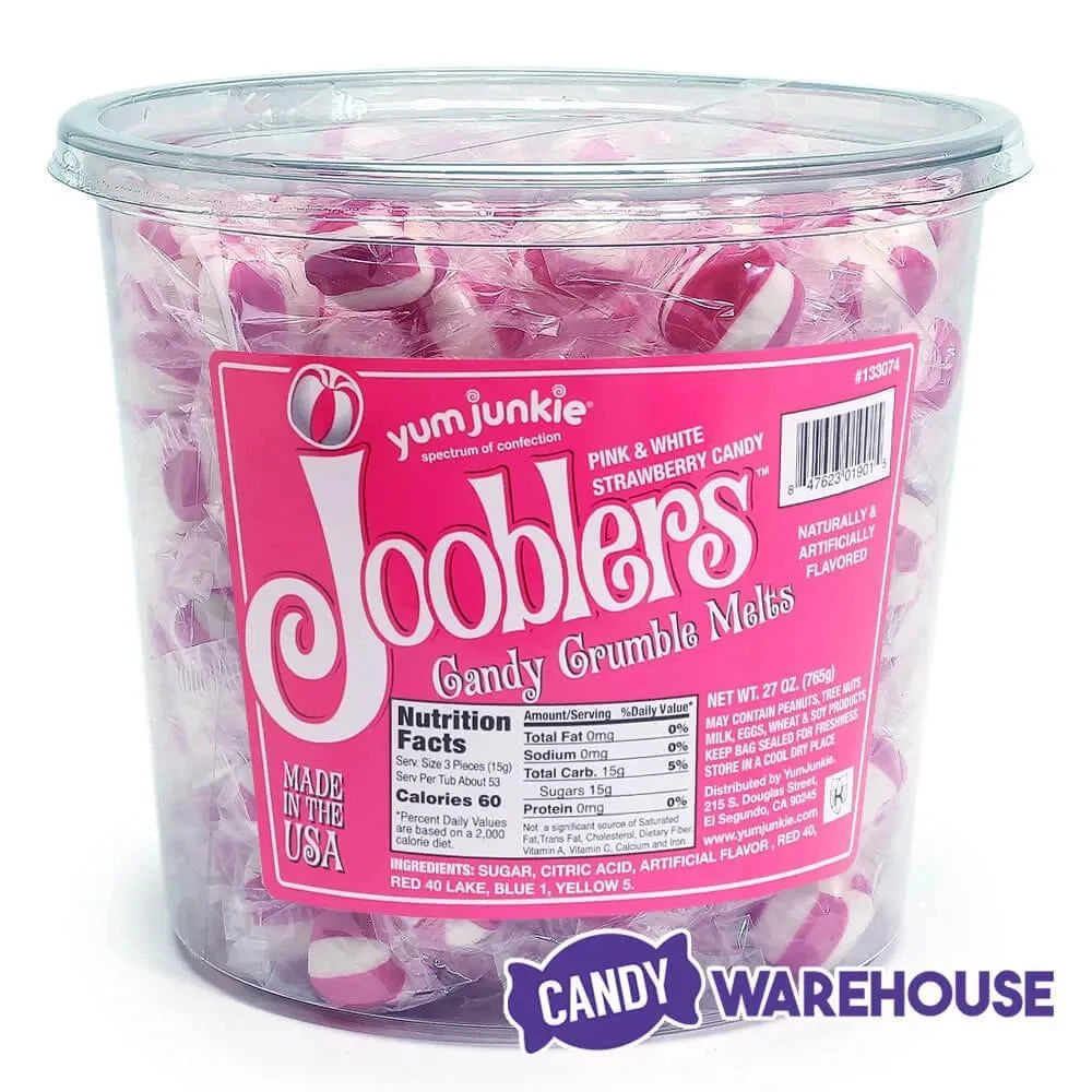 Jooblers Candy Crumble Melts - Strawberry: 160-Piece Tub - Image 2
