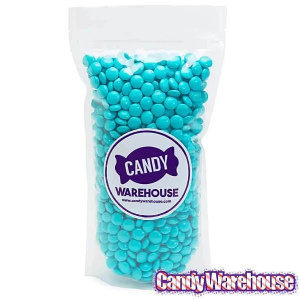 Milk Chocolate Gems - Teal: 2LB Bag - Image 2