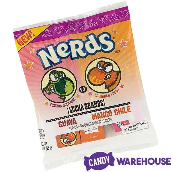 Nerds Lucha Grande Candy Snack Size Packs In 3-Ounce Bags - Guava And Mango Chile: 24-Piece Box - Image 5