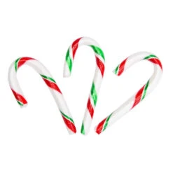 Red, White, And Green Peppermint Mini Candy Canes: 200-Piece Tub