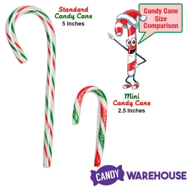 Red, White, And Green Peppermint Mini Candy Canes: 200-Piece Tub - Image 3