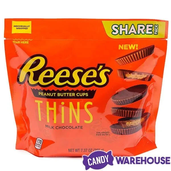 Reese's Thins Milk Chocolate Peanut Butter Cups Candy: 7.37-Ounce Bag - Image 2