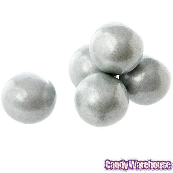 Silver 1-Inch Gumballs: 2LB Bag - Image 3