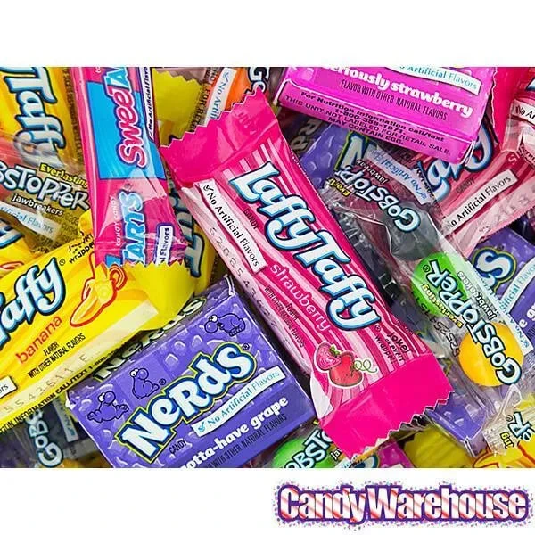 Nestlé® SweeTarts - Nerds - Laffy Taffy - Gobstopper Bulk Candy Assortment: 150-Piece Bag - Image 2