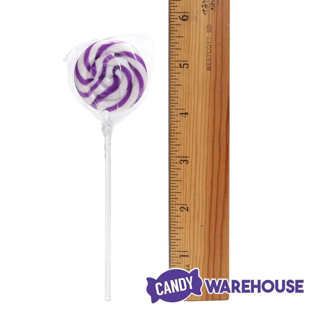 Swipple Pops Petite Swirl Ripple Lollipops - Purple Grape: 60-Piece Tub - Image 4