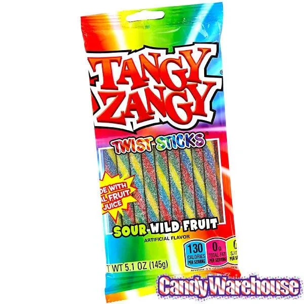Tangy Zangy Twist Sticks Candy Packs - Sour Wild Fruit: 12-Piece Box - Image 4