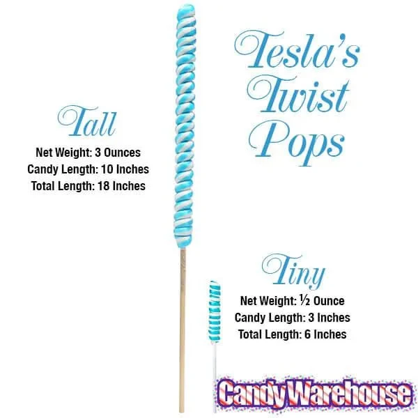 Tesla's Tiny Twist Pops - Lemon: 48-Piece Jar - Image 4
