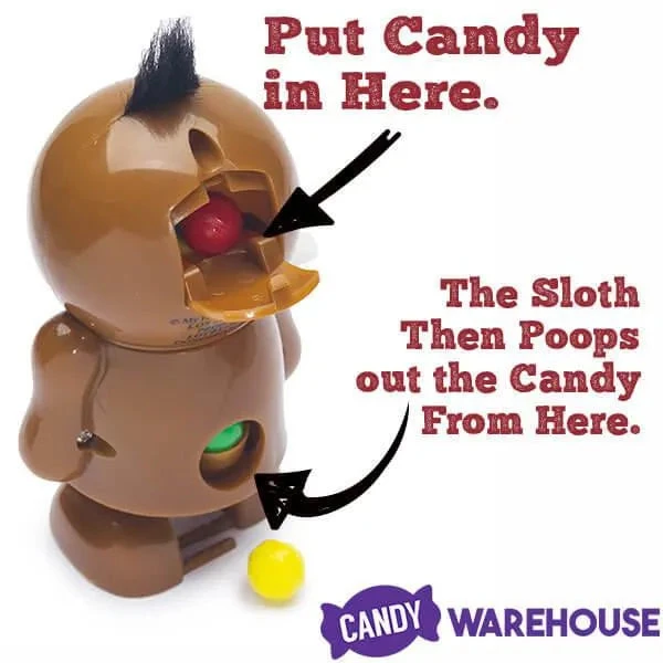 Treat Street Holiday Sloth Pooper Wind-Up Candy: 8-Piece Set - Image 2