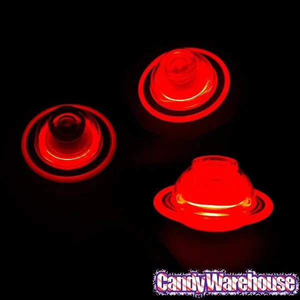 UFO Spinner Flashing Alien Flying Saucers With Candy: 12-Piece Display - Image 2