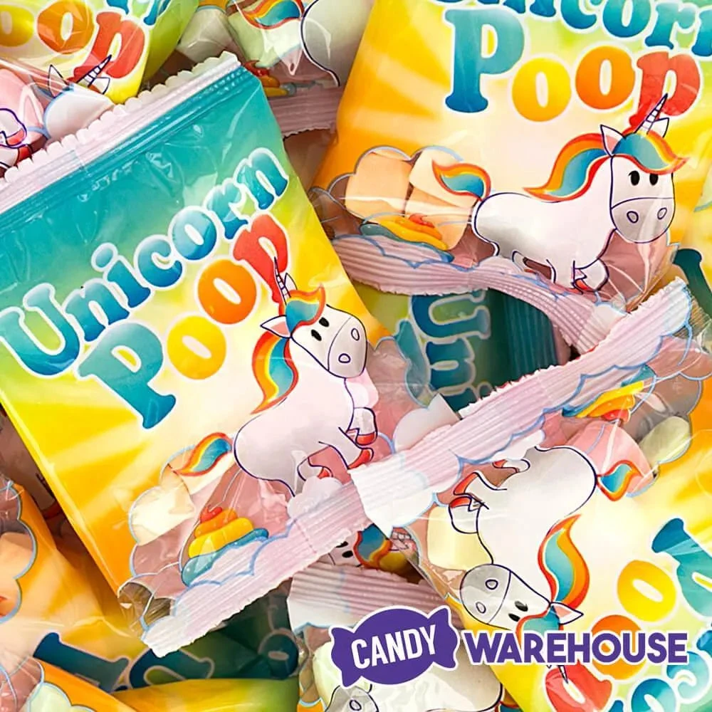 Unicorn Poop Candy Marshmallow Packs: 55-Piece Bag - Image 3