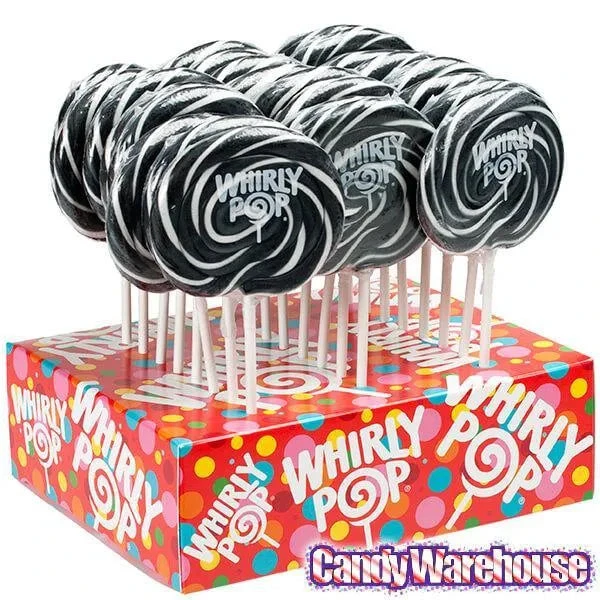 Whirly Pop 1.5-Ounce Swirl Suckers - Black: 24-Piece Display - Image 2