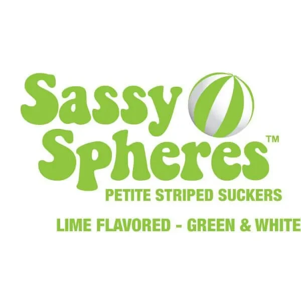 YumJunkie Sassy Spheres Lime Green Striped Ball Lollipops - Petite: 400-Piece Bag - Image 3